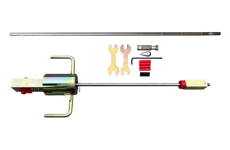 DCP Kit including 1m rod, cone, helmet, spanners, grub screws, Allen key, and spare shear pins