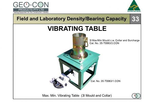 33 - Max.min. Vib Table (3l Mould)